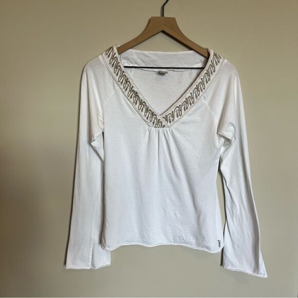 prAna Women's V-Neck Embroidered Shirt - Picture 2 of 10